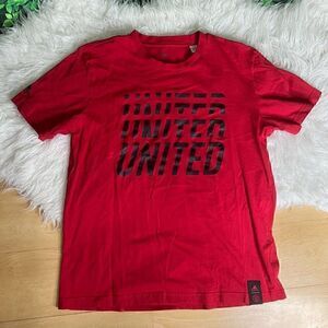 Adidas red short sleeve casual top size L